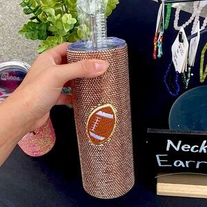 Handmade rhinestoned 20 oz Tumbler